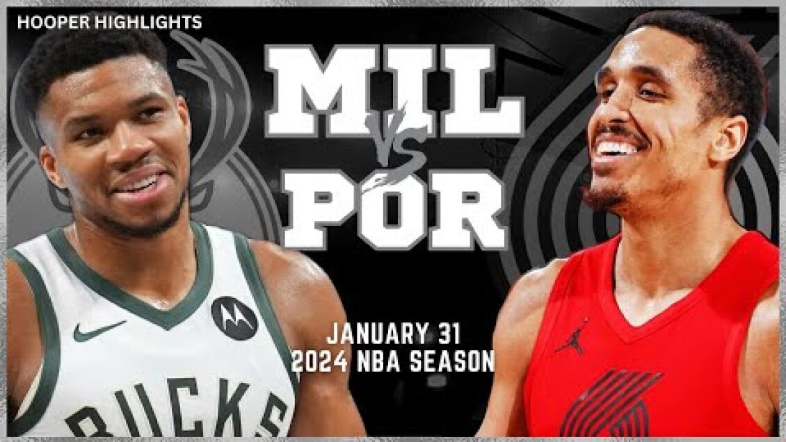 Milwaukee Bucks vs Portland Trail Blazers Full Game Highlights | Jan 31 | 2024 NBA Season