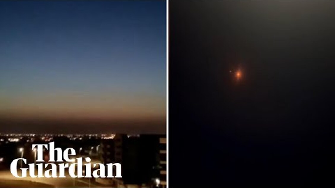 Explosion and flashes in sky over Isfahan as Israel strikes in Iran