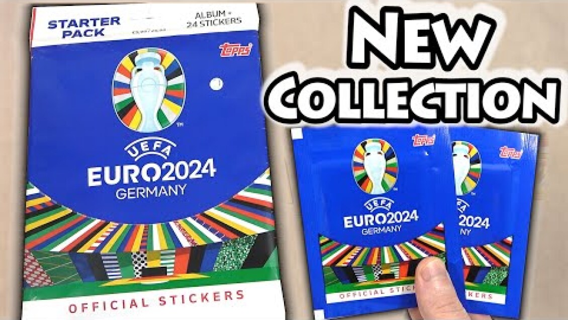 *NEW* EURO 2024 STARTER PACK OPENING | First Ever Topps Euro Sticker Collection | 10 Extra Packs