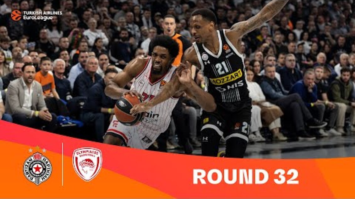 Partizan-Olympiacos | Round 32 Highlights | 2023-24 Turkish Airlines EuroLeague