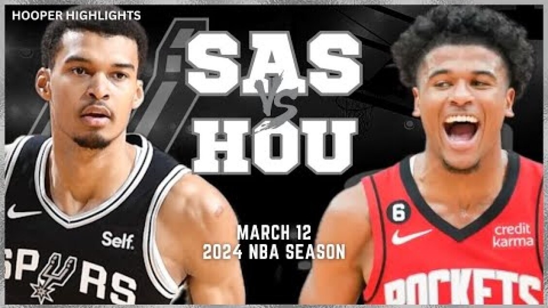 San Antonio Spurs vs Houston Rockets Full Game Highlights | Mar 12 | 2024 NBA Season