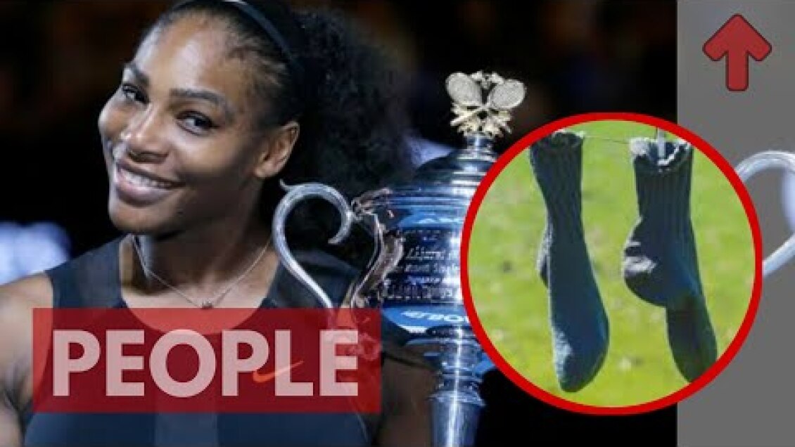 Serena Williams wears the same dirty socks for every match in a tournament
