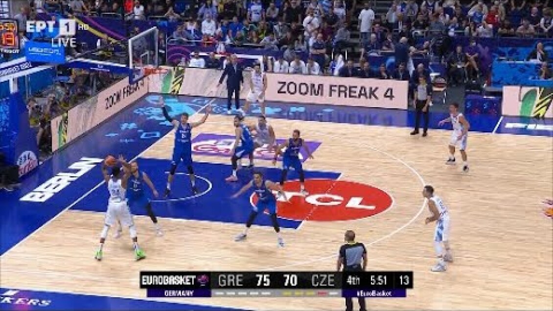 Ελλάδα - Τσεχία 94-88 Φάση των ''16'' Eurobasket 2022. (11/09/2022)