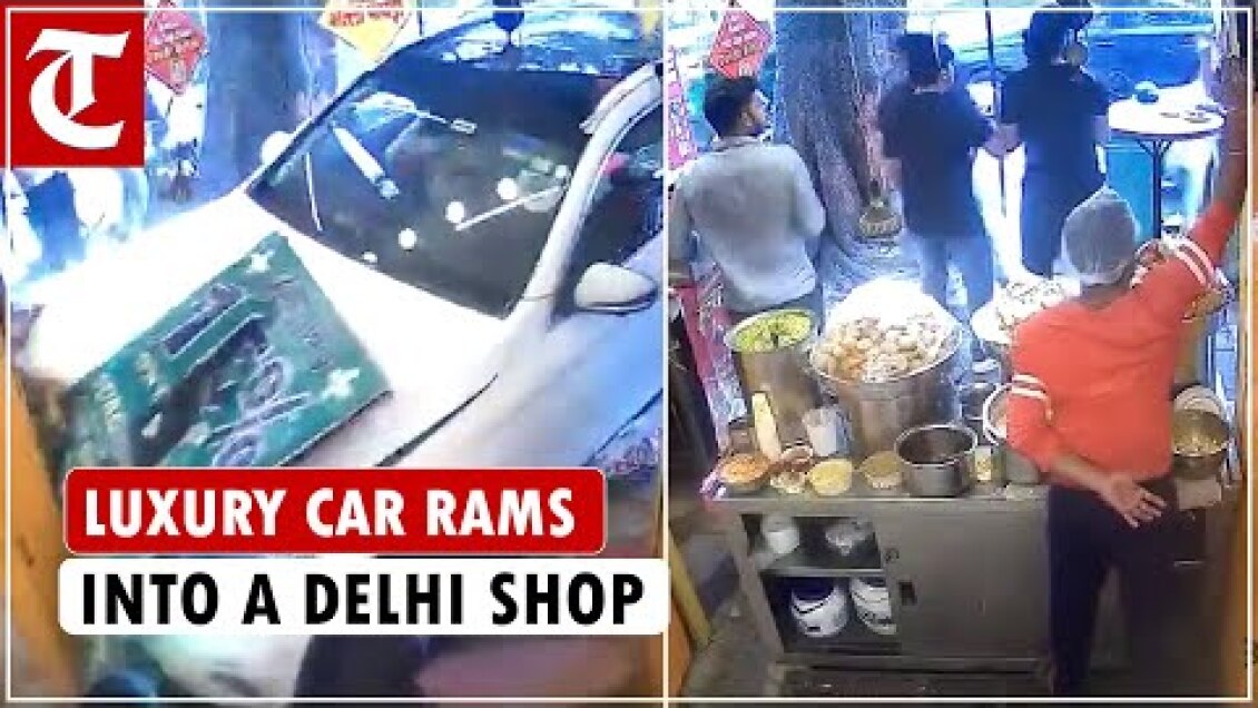 Watch: Luxury car rams into Kachori shop in Delhi's Civil Lines, 6 injured