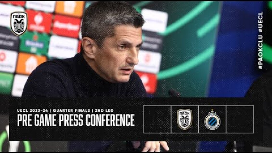 Pregame Press Conference:  PAOK FC  Vs Club Brugge – Live PAOK TV