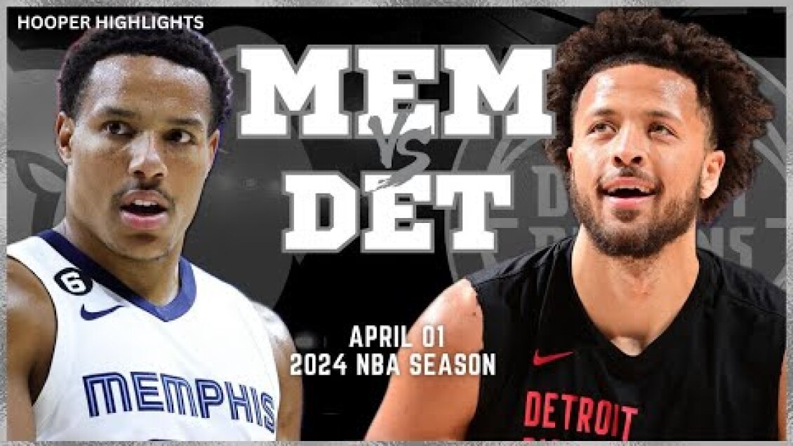 Memphis Grizzlies vs Detroit PistonsFull Game Highlights | Apr 1 | 2024 NBA Season