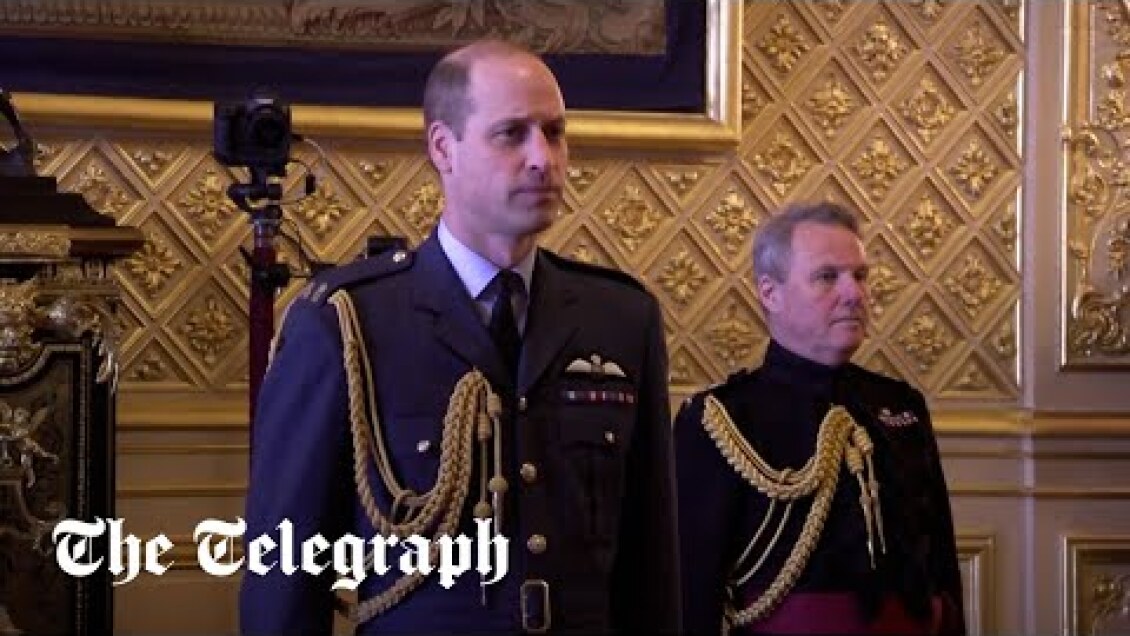 Prince William carries out investiture as King rests at Sandringham