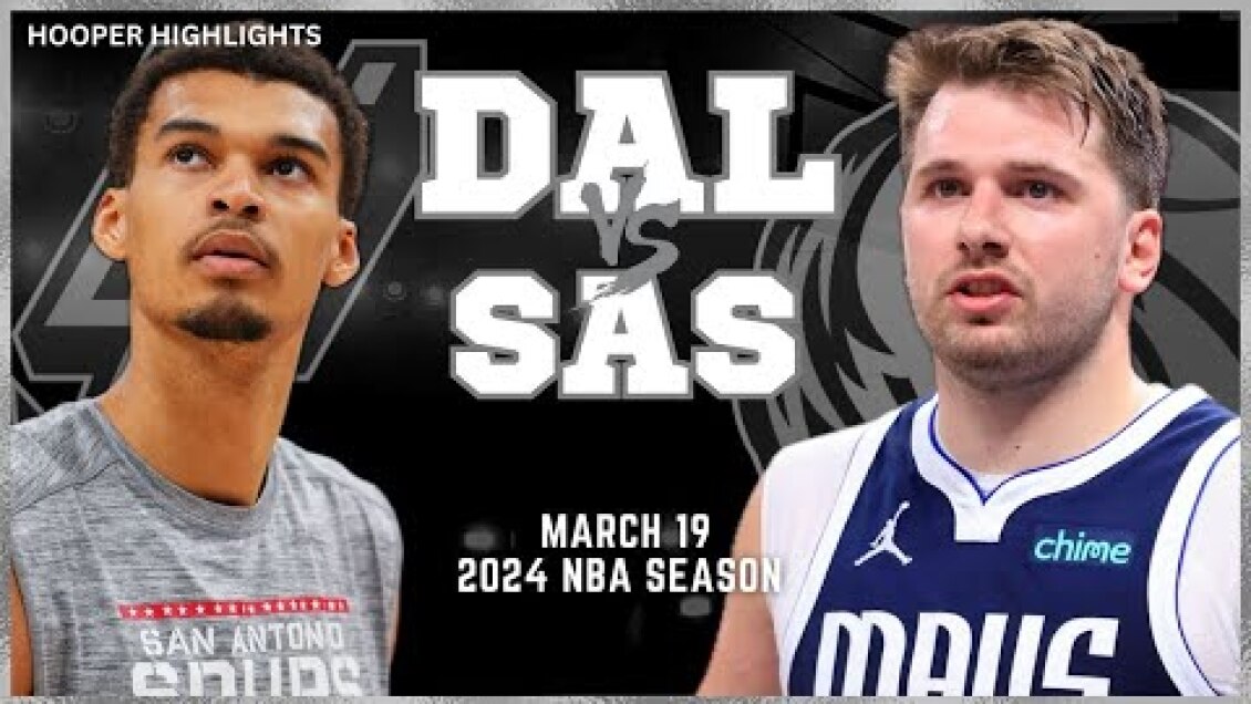Dallas Mavericks vs San Antonio Spurs Full Game Highlights | Mar 19 | 2024 NBA Season