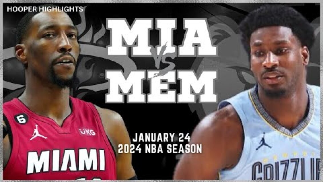Memphis Grizzlies vs Miami Heat Full Game Highlights | Jan 24 | 2024 NBA Season