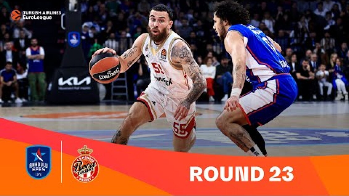 Anadolu Efes Istanbul-AS Monaco | Round 23 Highlights | 2023-24 Turkish Airlines EuroLeague