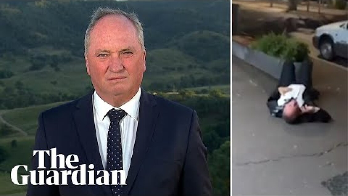 Barnaby Joyce footpath video: Australian MP filmed lying on sidewalk says he ‘made a big mistake’