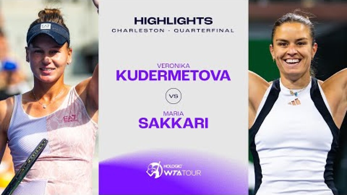 Veronika Kudermetova vs. Maria Sakkari | 2024 Charleston Quarterfinal | WTA Match Highlights