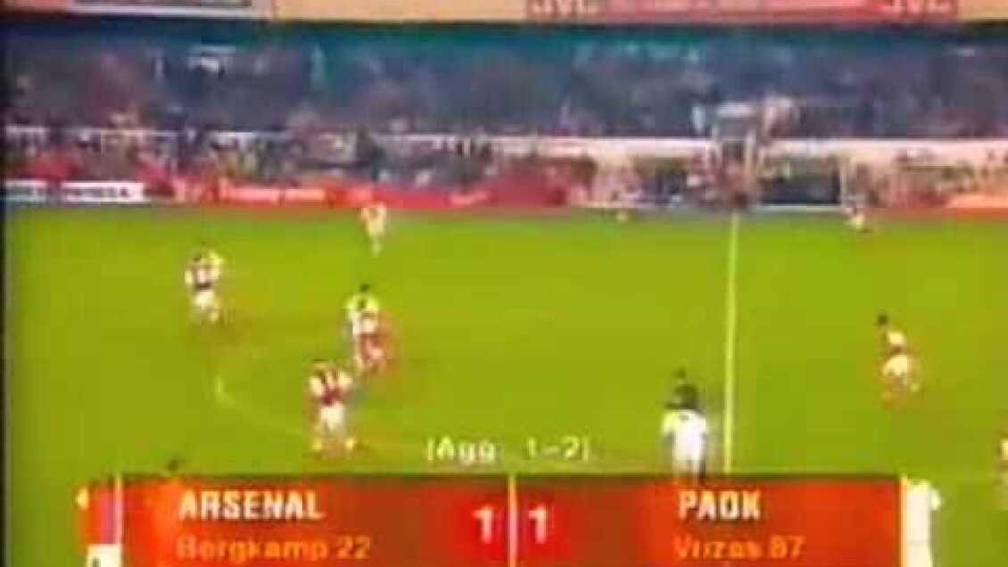 Arsenal - PAOK 1-1 Goal Bryza