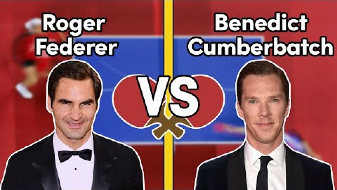 Roger Federer vs Benedict Cumberbatch: Ping Pong Game