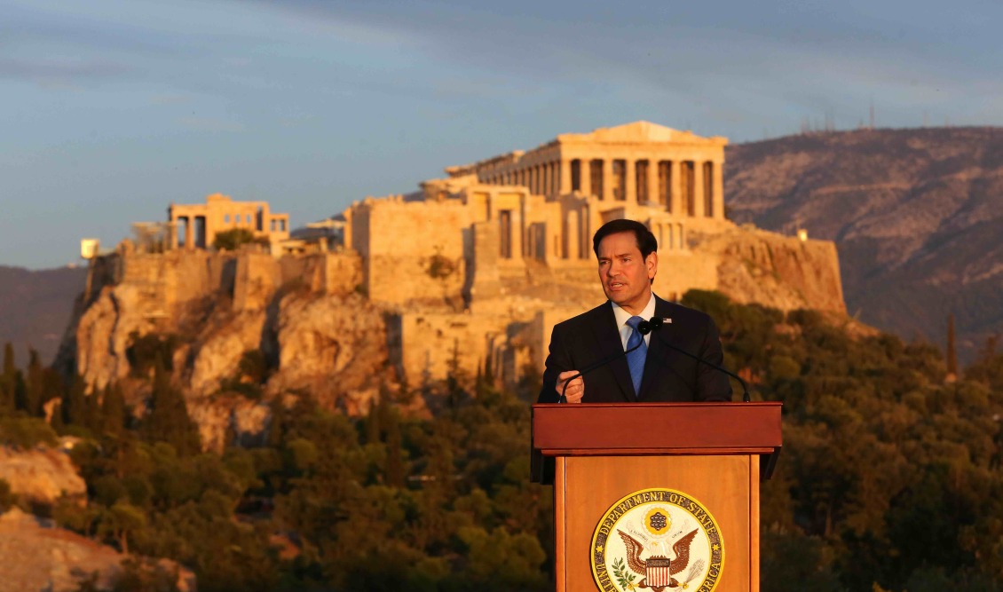 Ιστορική ομιλία Ρούμπιο στην Πνύκα: Ο χαρακτήρας της Δύσης γεννήθηκε εδώ, αυτόν τον πολιτισμό πρέπει να υπερασπιστούμε