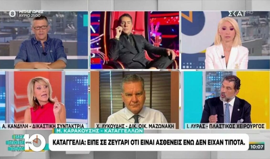 Η Μίνα Καραμήτρου στπ ΣΚΑΪ