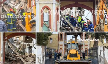 Χανιά: Κατέρρευσε τμήμα των παλιών Ιταλικών Στρατώνων - Έρευνες της Πυροσβεστικής για άστεγο (Εικόνες & Βίντεο)
