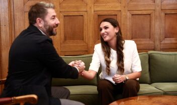 Η Μυρτώ Κοροβέση και ο Νίκος Ανδρουλάκης