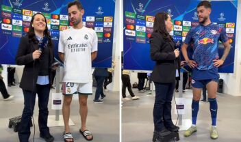 Champions League: Ρεπόρτερ χρησιμοποιεί σκαμνάκι 