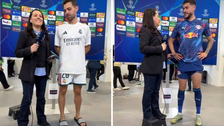 Champions League: Ρεπόρτερ χρησιμοποιεί σκαμνάκι 
