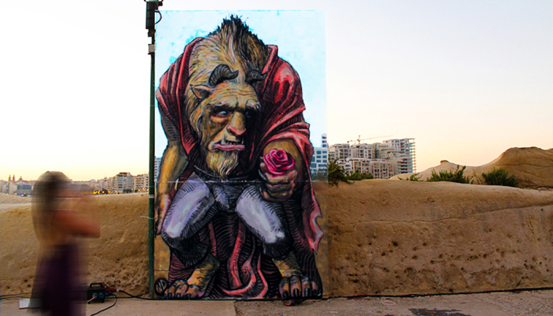 Valleta-Malta-Graffiti-Beast-Travelen